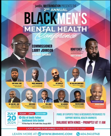 Archival flyer for Black Men’s Mental Health Conference