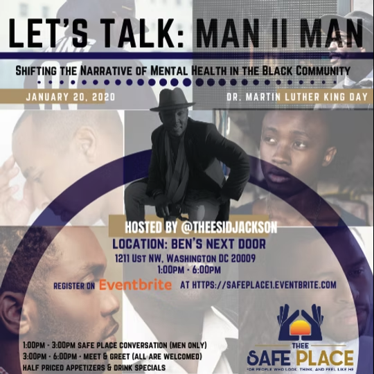 Archival flyer for Let’s Talk: Man II Man