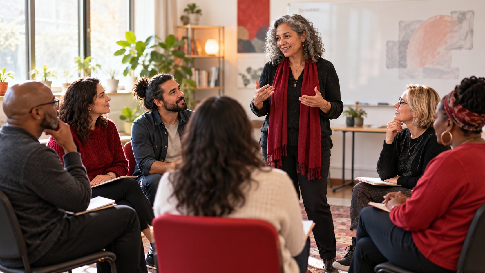 Illustrative adult learning group